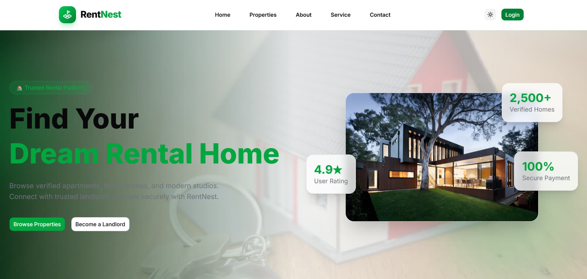 RentNest project preview